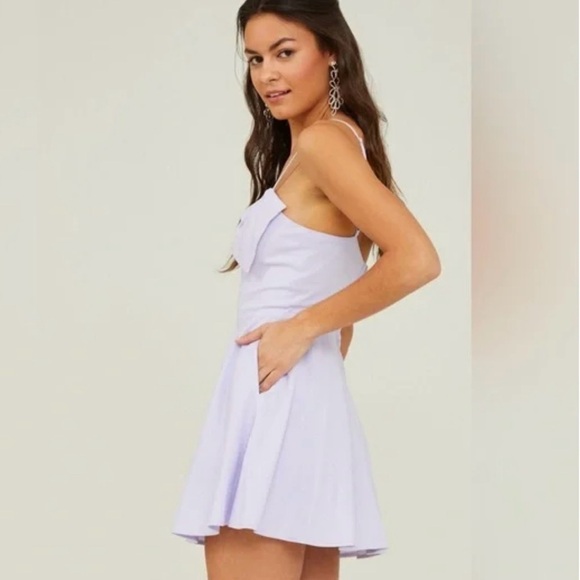 Altar'd State Lilac Purple Arlet Bow Dress - M - Romantic - Picture 2 of 11